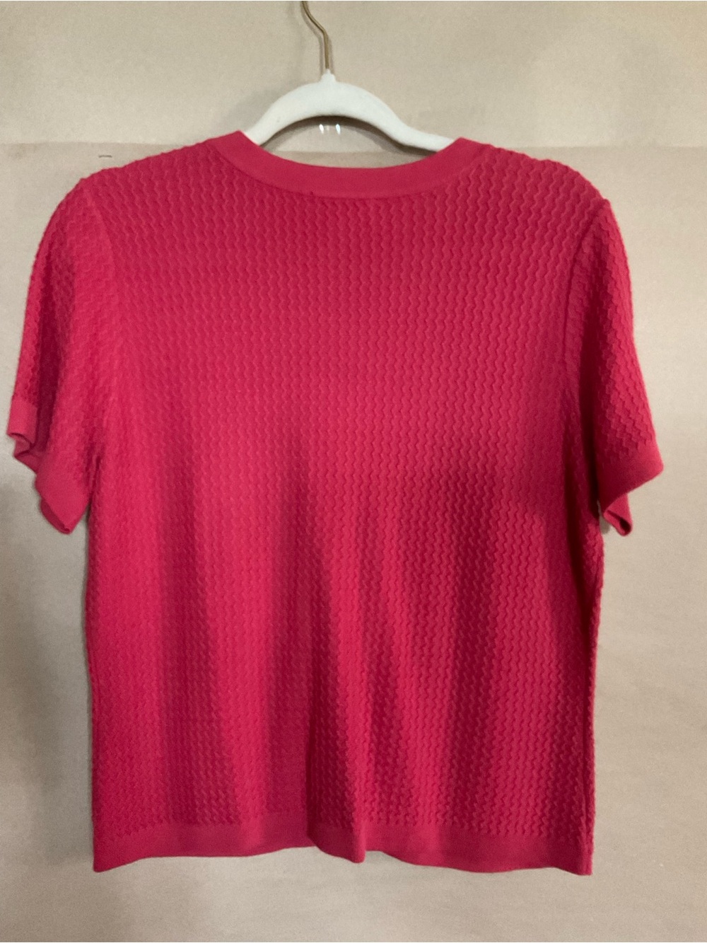 Christopher & Banks red Short-Sleeve Button Cardigan. Size L. - Picture 7 of 9